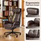 Mid-Century Modern Coffee Leatherette Gaslift Adjustable Swivel High Back Office Chair with Footrest and Armrest